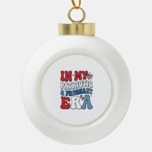Patriotische schwangere Ära Vintage-Schwangerschaf Keramik Kugel-Ornament