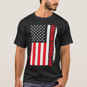 Patriotische Schweinefarm Landwirtschaft Hühnerfar T-Shirt