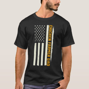Patriotische Schweinefarm Landwirtschaft Hühnerfar T-Shirt