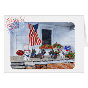 Patriotische Scotties und Westies