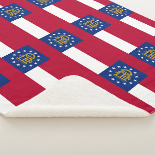 Patriotische Sherpa-Decke mit der Flagge von Georg Sherpadecke