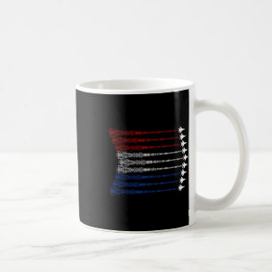 Patriotische Shirts für Männer Jet 4. Juli Shirts Kaffeetasse