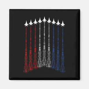 Patriotische Shirts für Männer Jet 4. Juli Shirts  Magnet
