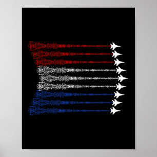 Patriotische Shirts für Männer Jet 4. Juli Shirts Poster