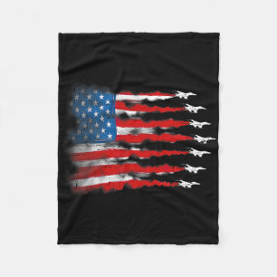 Patriotische Shirts Men Jet Red White Blue US Flag Fleecedecke
