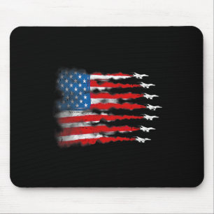 Patriotische Shirts Men Jet Red White Blue US Flag Mousepad