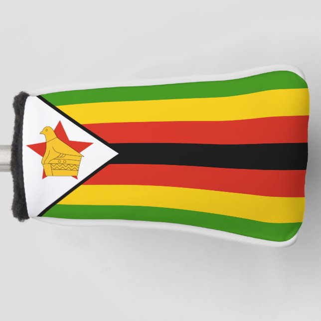 Patriotische Simbabwflagge Afrika Golf Headcover (Vorderseite)