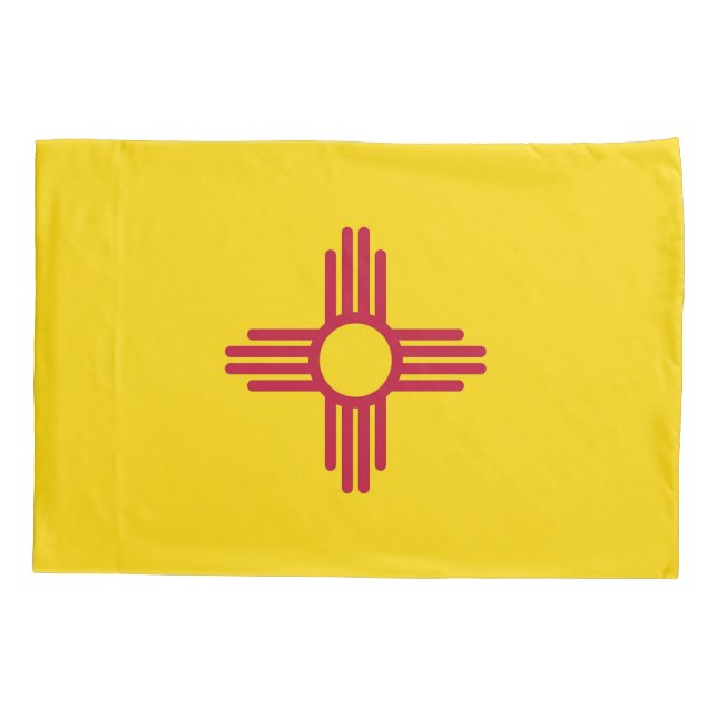 Patriotische Single-Pillowcase-Fahne in New Mexico Kissenbezug (Rückseite)