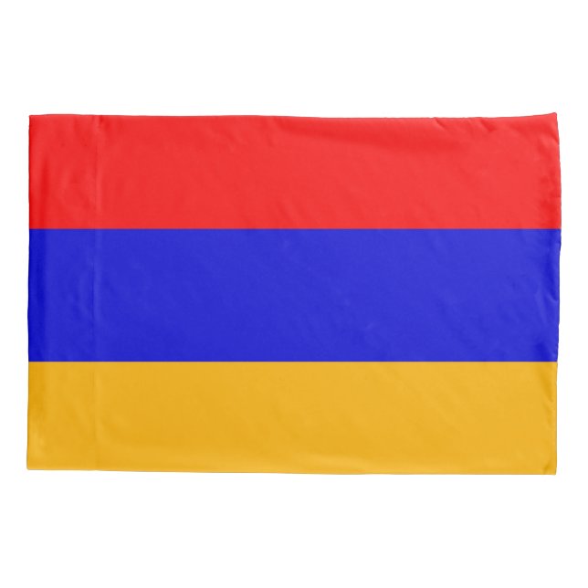 Patriotische Single-Pillowcase-Flagge Armeniens Kissenbezug (Rückseite)