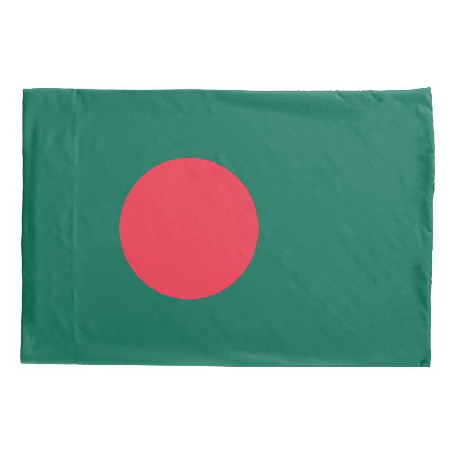 Patriotische Single-Pillowcase-Flagge Bangladeschs Kissenbezug (Rückseite)