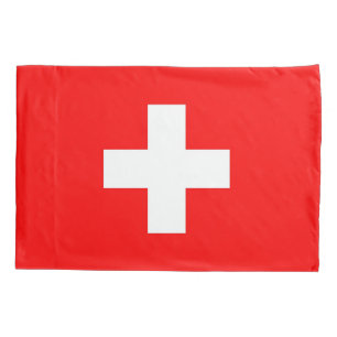 Patriotische Single-Pillowcase-Flagge der Schweiz Kissenbezug