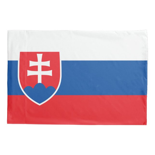 Patriotische Single-Pillowcase-Flagge der Slowakei Kissenbezug (Rückseite)