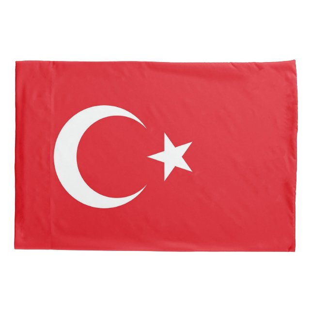 Patriotische Single-Pillowcase-Flagge der Türkei Kissenbezug (Rückseite)