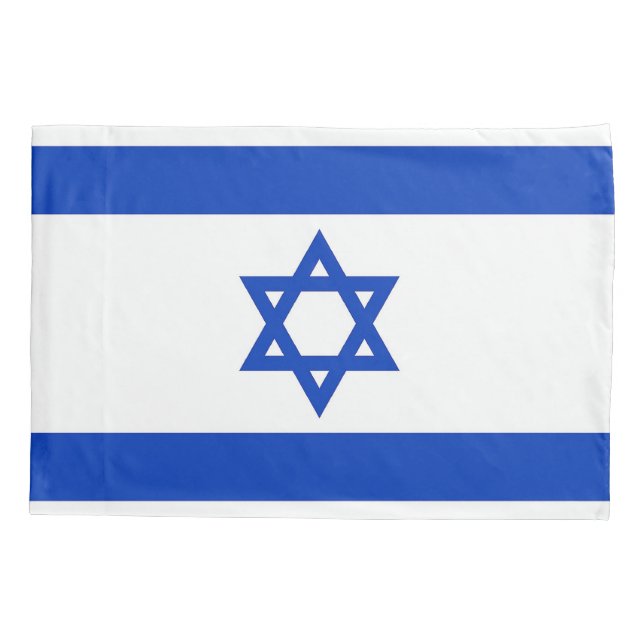Patriotische Single-Pillowcase-Flagge Israels Kissenbezug (Rückseite)