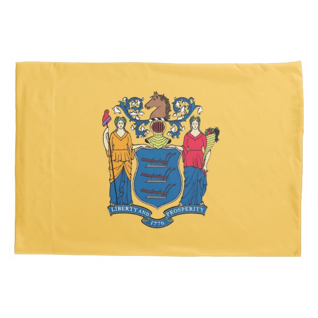 Patriotische Single-Pillowcase-Flagge New Jersey Kissenbezug (Rückseite)