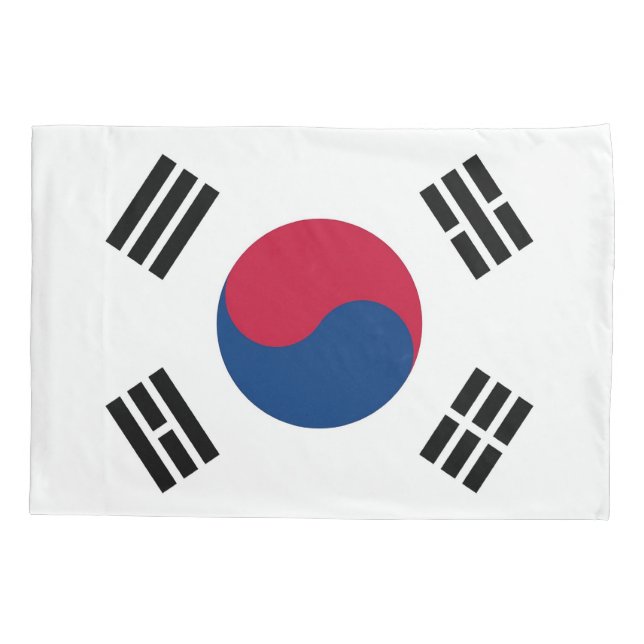 Patriotische Single-Pillowcase-Flagge Südkoreas Kissenbezug (Rückseite)