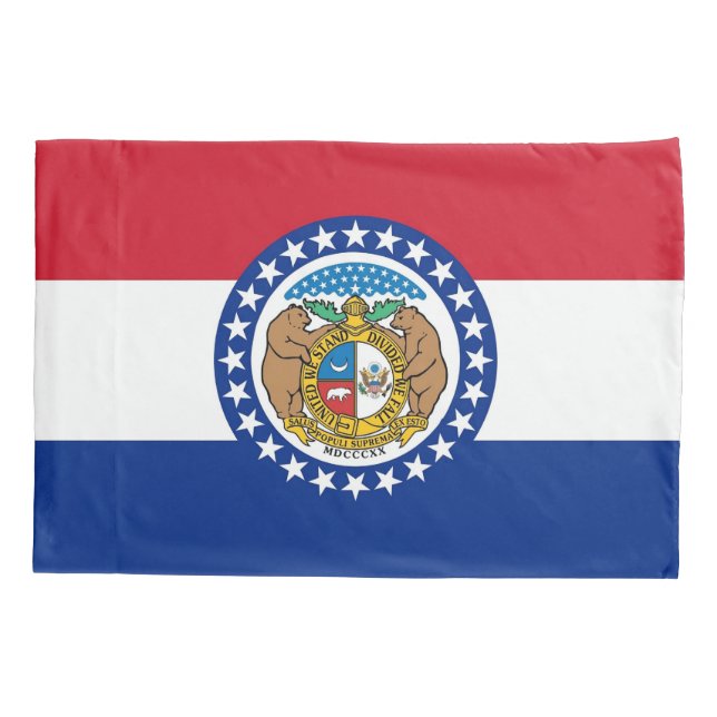 Patriotische Single-Pillowcase-Flagge von Missouri Kissenbezug (Rückseite)