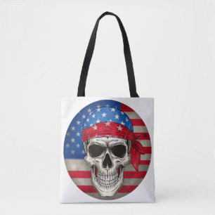 Patriotische Skull-Tasche