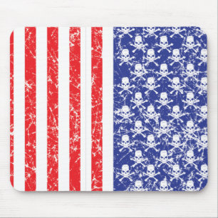 Patriotische Skulls Mousepad