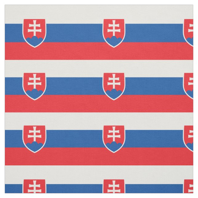 Patriotische slowakische Flagge Stoff (Muster)