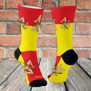 Patriotische Socken, Nachhaltige sizilianische Fla Socken