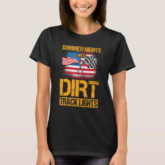Patriotische Sommernächte und dunkle Spurleuchten T-Shirt