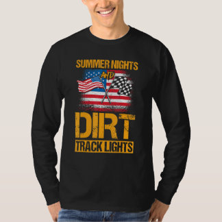 Patriotische Sommernächte und dunkle Spurleuchten T-Shirt