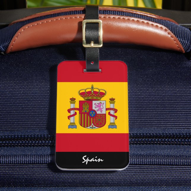 Patriotische Spanischen Gepäckmarken, spanische Fl Gepäckanhänger (Vorderseite Insitu 2)