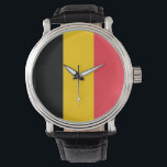Patriotische, Spezialuhr mit Flagge Belgiens Armbanduhr<br><div class="desc">Fügen Sie Ihrer Accessoires-Kollektion eine Touch belgischen Stolzes mit unserer exklusiven Handuhr unter der Flagge Belgiens hinzu! Diese Handuhr, die mit viel Liebe zum Detail gestaltet wurde, ist mehr als nur ein Zeitmesser, sie ist eine Feier des reichen belgischen Kulturerbes und des kulturellen Stolzes. Das elegante Design zeigt die berühmte...</div>