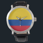 Patriotische, Spezialuhr mit Flagge Kolumbiens Armbanduhr<br><div class="desc">Fügen Sie Ihren Accessoires eine Touch kolumbianischen Stolzes mit unserer exklusiven Handuhr mit der Flagge Kolumbiens hinzu! Diese Handuhr, die mit viel Liebe zum Detail gestaltet wurde, ist mehr als nur ein funktionales Zeitwerk, sie ist ein Fest der kulturellen Identität und des lebendigen Geistes Kolumbiens. Das elegante Design zeigt die...</div>