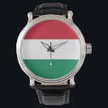 Patriotische, Spezialuhr mit Flagge Ungarns Armbanduhr<br><div class="desc">Entdecken Sie zeitlose Eleganz mit unserer exquisiten Taschenuhr unter ungarischer Flagge! Diese Taschenuhr ist mehr als nur ein Accessoire zur Zeitmessung; sie ist ein Fest für Ungarns reichhaltiges Kulturerbe und Nationalstolz. Das auffallende Design zeigt die ungarische Fahne in herausragender Weise, was es zu einer einzigartigen und sinnvollen Art macht, Ihre...</div>