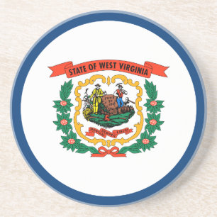 Patriotische Staatsflagge von West Virginia Getränkeuntersetzer