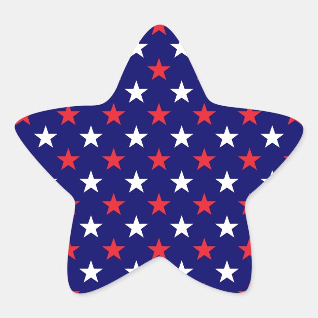 Patriotische Stars 1 Stern-Aufkleber (Vorderseite)