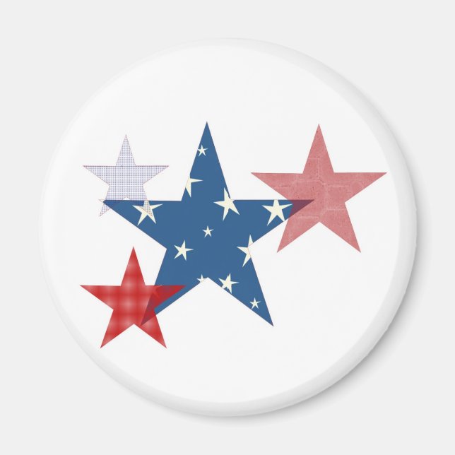 Patriotische Stars Magnet (Vorne)