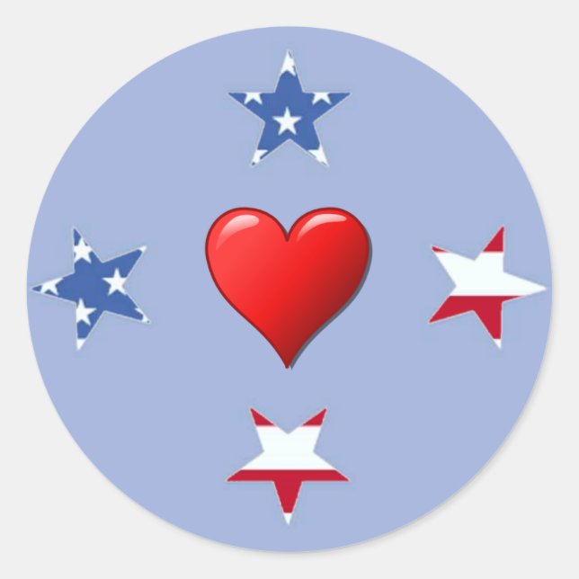 Patriotische Stars Sticker (Vorderseite)