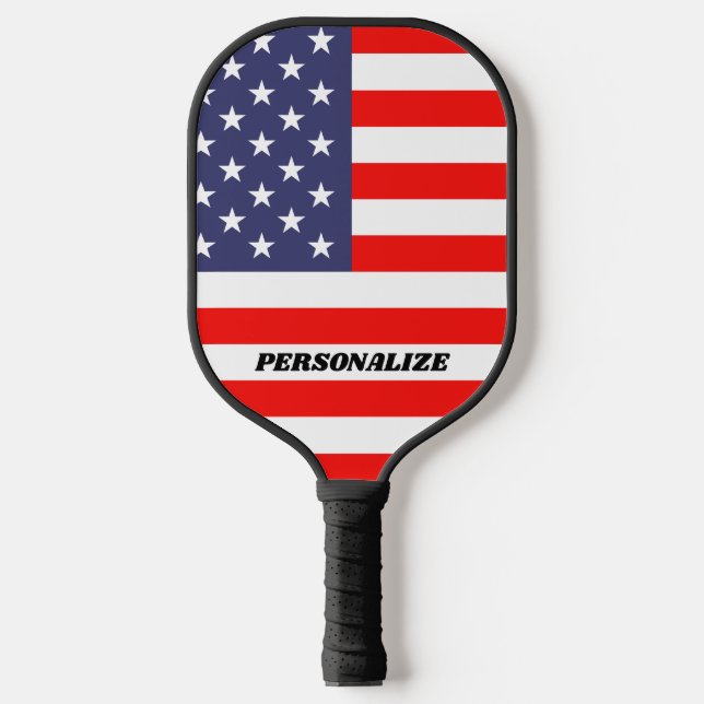 Patriotische Stars streifen die amerikanische Flag Pickleball Schläger (Vorderseite)