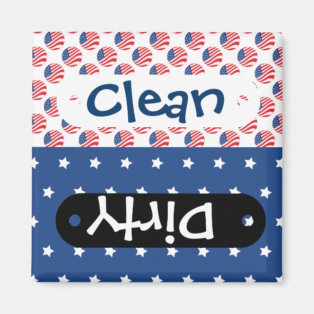 Patriotische Stars Streifen Freiheit Flag 4. Juli Magnet (Vorne)