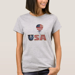 Patriotische Stars & Stripes USA T - Shirt