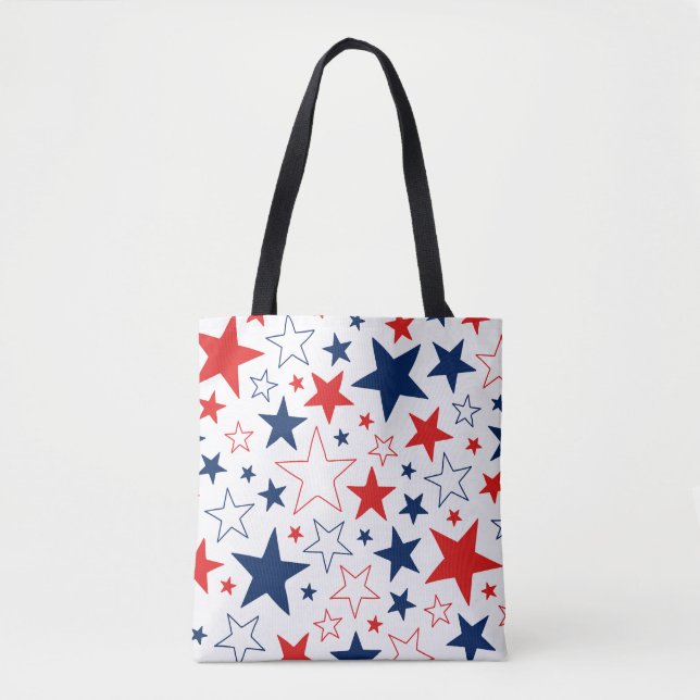 Patriotische Stars Tote Tag (Vorderseite)
