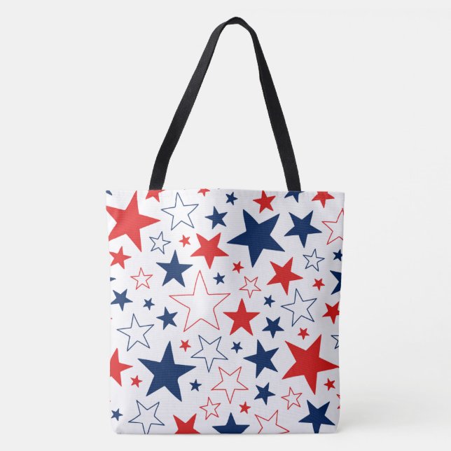 Patriotische Stars Tote Tag (Vorderseite)