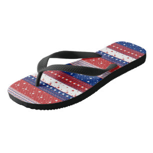Patriotische Stars und Streifen Abstrakte amerikan Flip Flops