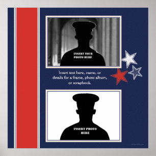 Patriotische Stern-Themed Foto-Collage Poster