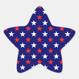 Patriotische Sterne 1 Stern-Aufkleber