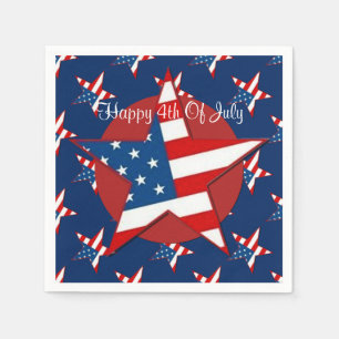 Patriotische Sterne Amerikanische Unabhängigkeitst Serviette