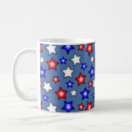 Patriotische Sterne - Blaue Kaffeetasse