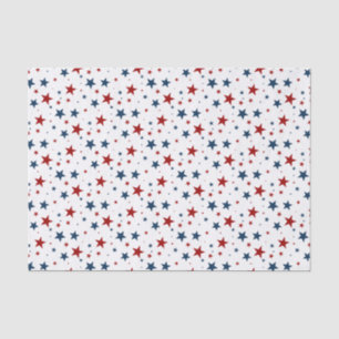 Patriotische Sterne im roten, weißen und blauen Mu Seidenpapier