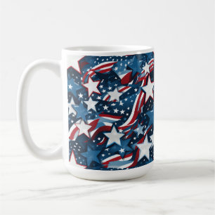 Patriotische Sterne Kaffeetasse