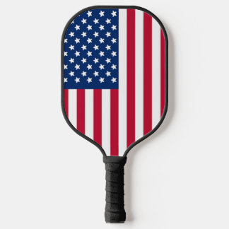Patriotische Sterne & Streifen Pickleball Schläger