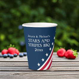 Patriotische Sterne Streifen Red White Paper Cups Pappbecher