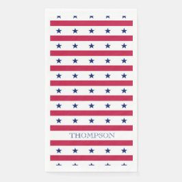 Patriotische Sterne Streifen Rotes blaues Blau Serviette
